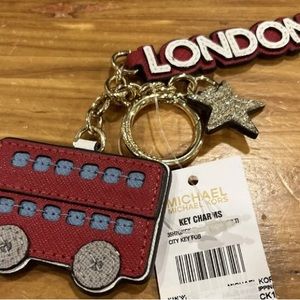 Michael Kors Multicolor London Bus Key Fob Bag Charm. MSRP $68. NWT